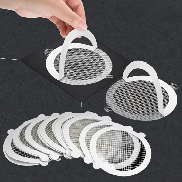 20pcs Shower Drain Hair Catcher Net, PP Material Waterproof and Blockage, Suitable for Kitchen Bathroom Drainage Pipe Eye Patch