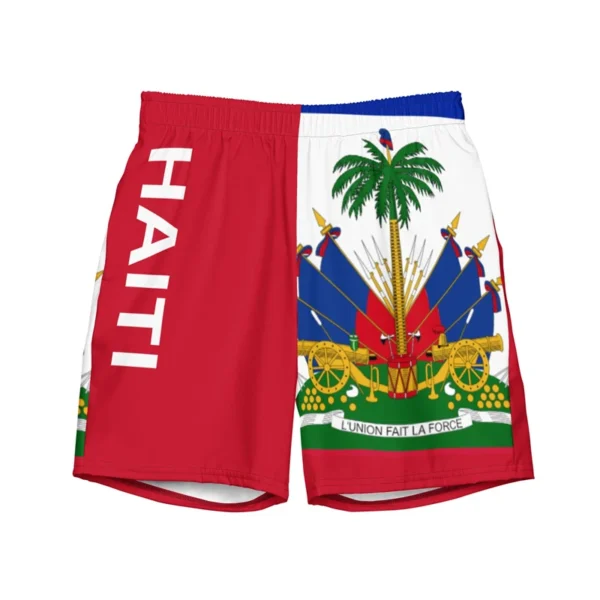 Haitian Flag Beach Shorts Men Quick Dry Surfing Board Shorts Street Casual Swimming Trunks Kids Summer 3d Printed Haiti Shorts